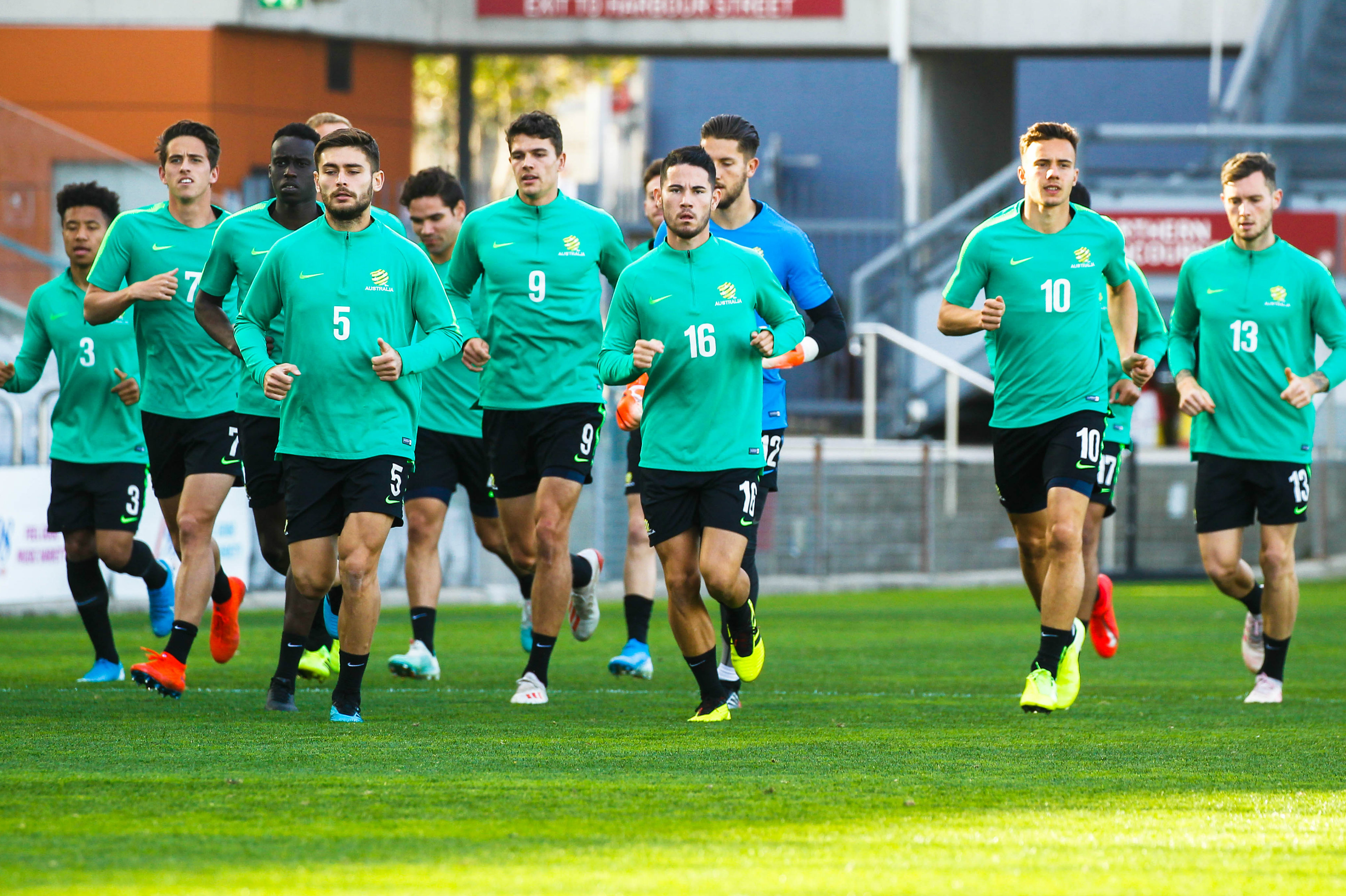 Australia's U-23 squad have been working hard in preparation for the games against New Zealand