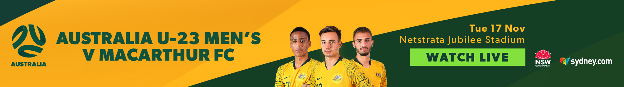 Olyroos U23s Men's Macarthur Australia