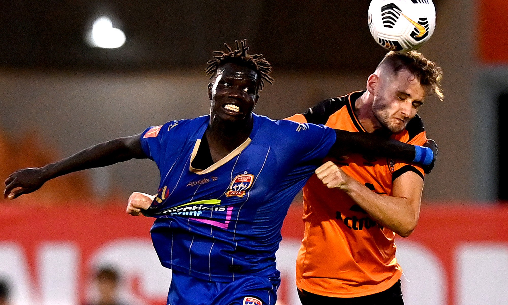 Roar centre-back Macaulay Gillesphey won 100% of his nine duels against the Newcastle Jets