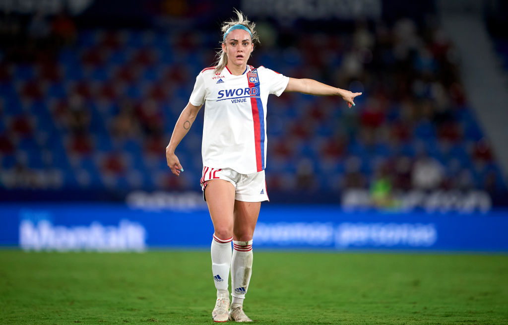 Ellie Carpenter in Lyon's 2-1 UWCL win. (Source: GettyImages)