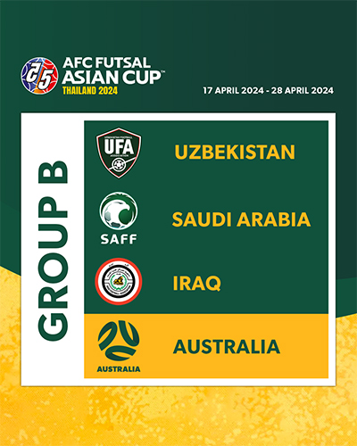 Futsalroos AFC Futsal Asian Cup 2024 Group B