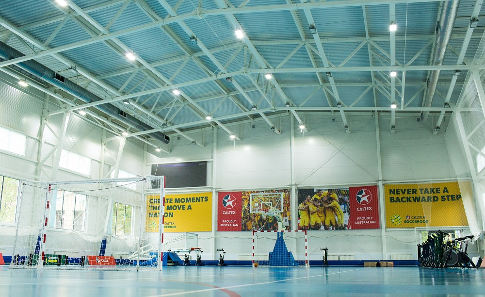The indoor warm up facility in Kazan