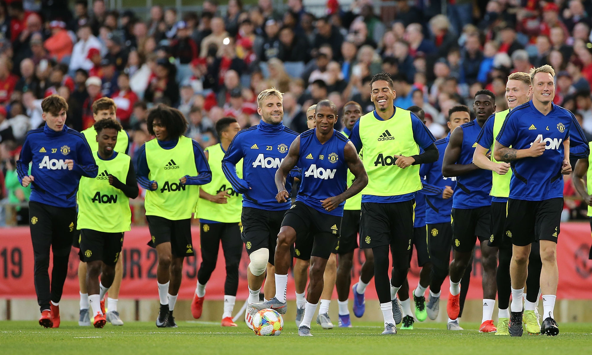Manchester United trained at the WACA on Thursday.