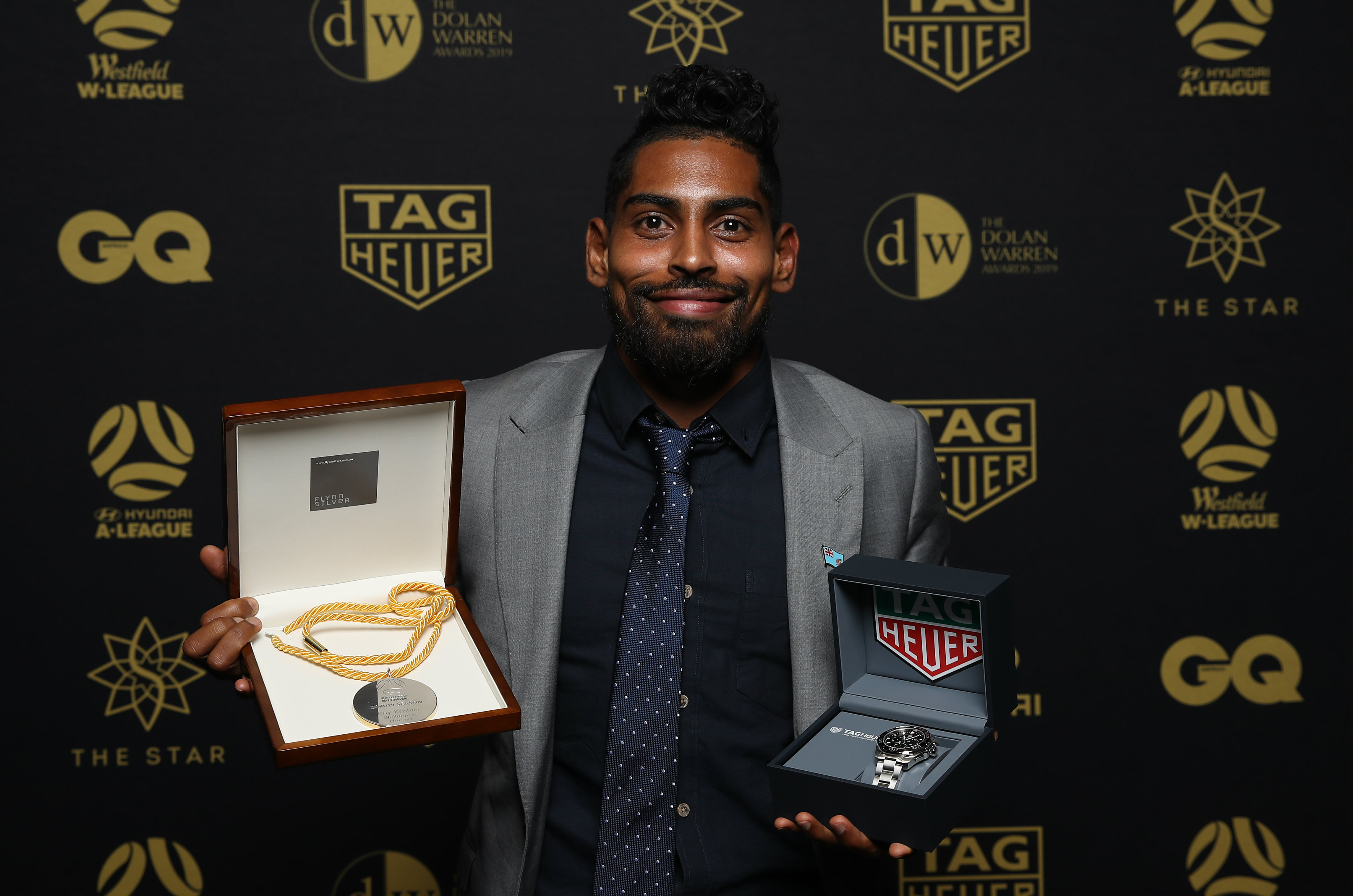 Roy Krishna cleaned up at the awards night, named as the Golden Boot and Johnny Warren Medalist