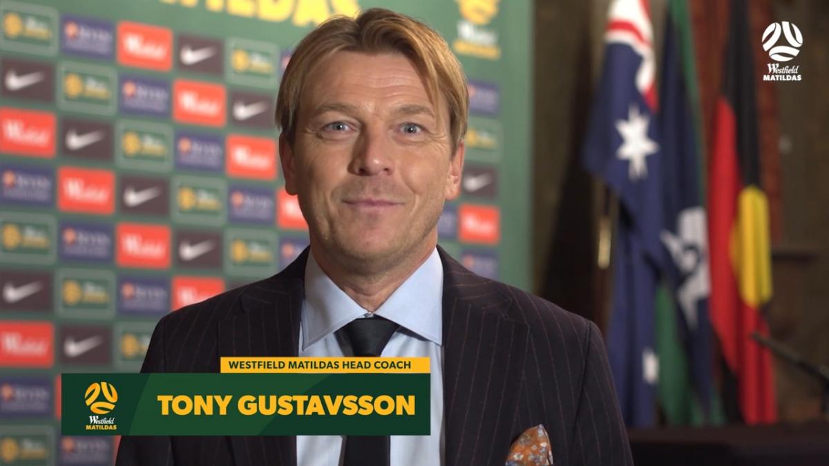 Tony Gustavsson sends a message to the Westfield Matildas fans
