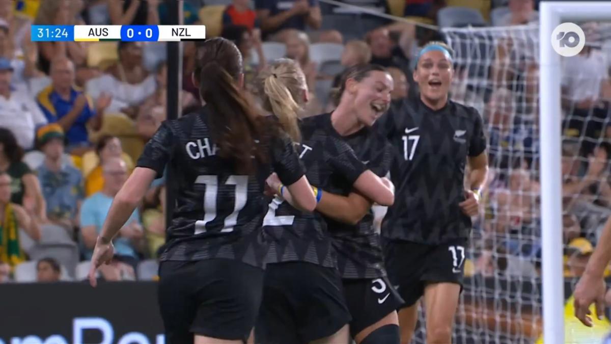 GOAL: Green - New Zealand take the lead with a screamer