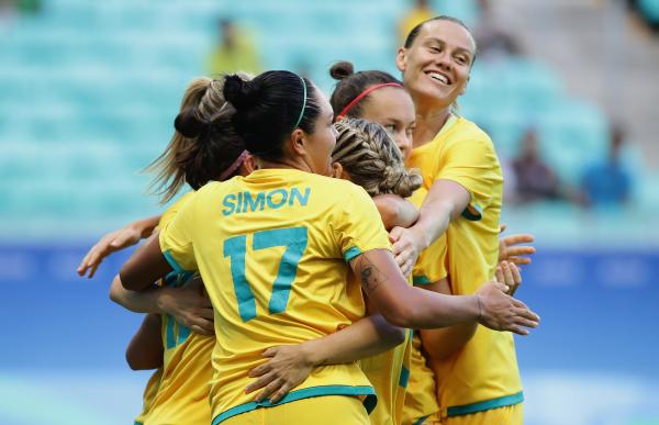 Matildas celebrate at Rio 2016
