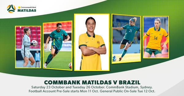 Ticketing information released for Commonwealth Bank Matildas v Brazil in Sydney