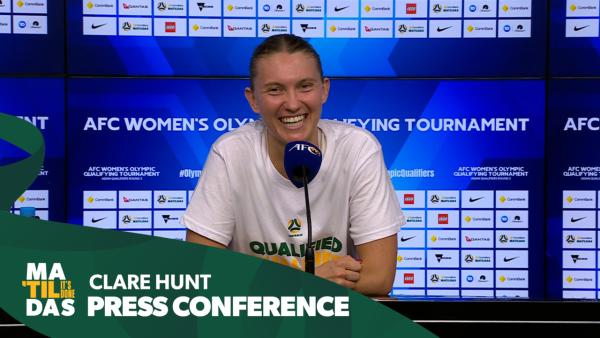 Clare Hunt: The last year's been pretty crazy | Press Conference | CommBank Matildas v Uzbekistan