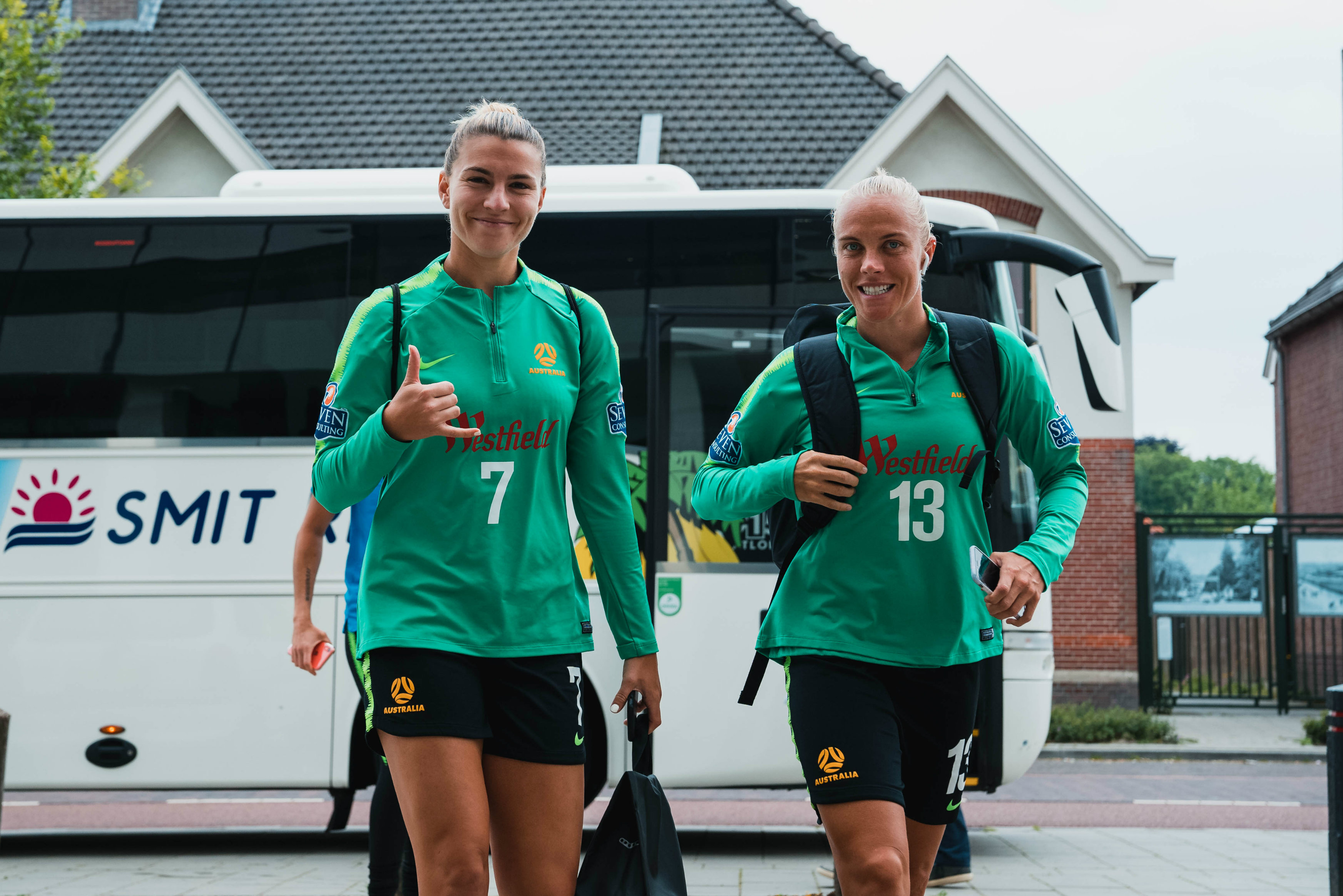 Steph Catley and Tameka Yallop are ready to go for Sunday's World Cup opener